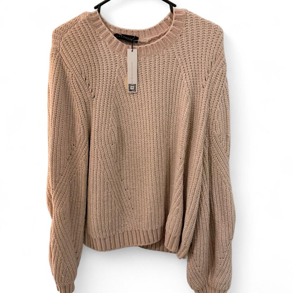 Sanctuary Women's Pink and Tan Jumper